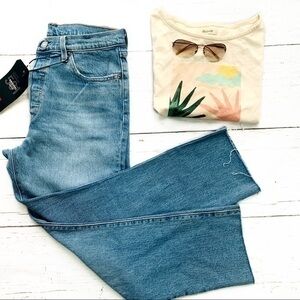 💋Levi’s high rise straight leg crop light blue Jeans